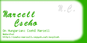 marcell cseho business card