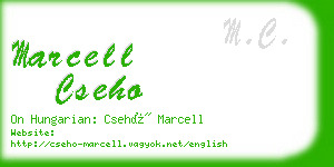 marcell cseho business card